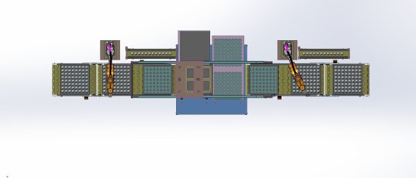 Automatically put bread production line