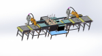 Automatically put bread production line