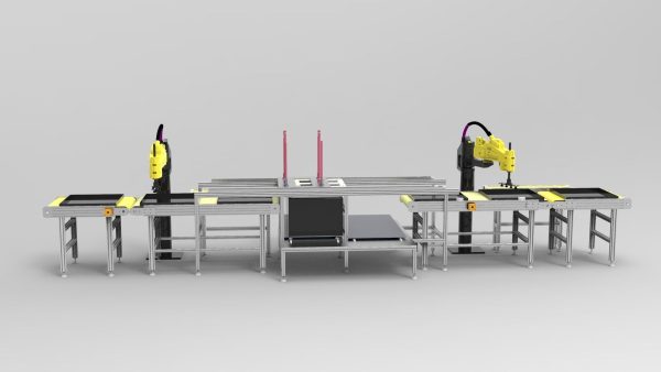 Automatically put bread production line