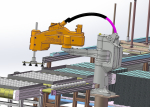 Automatically put bread production line