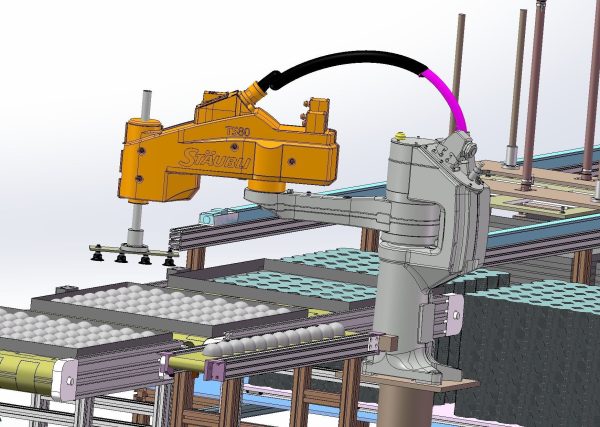 Automatically put bread production line