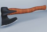 Axe with wodden handle
