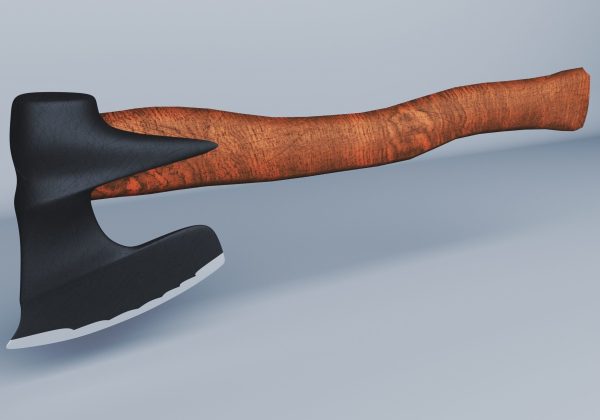 Axe with wodden handle
