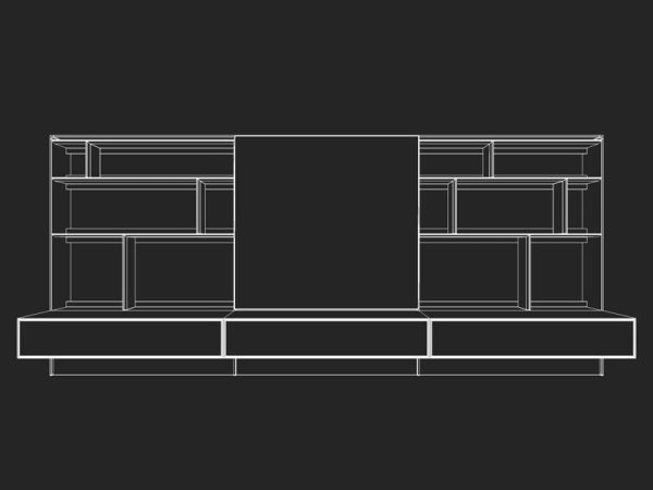 B and B bookcase 1 with books