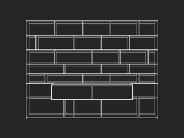B and B bookcase 11 with books
