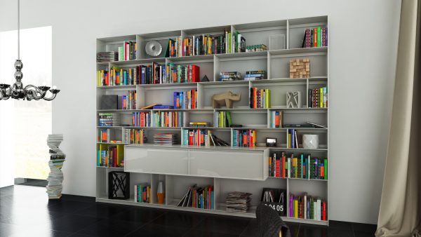 B and B bookcase 11 with books