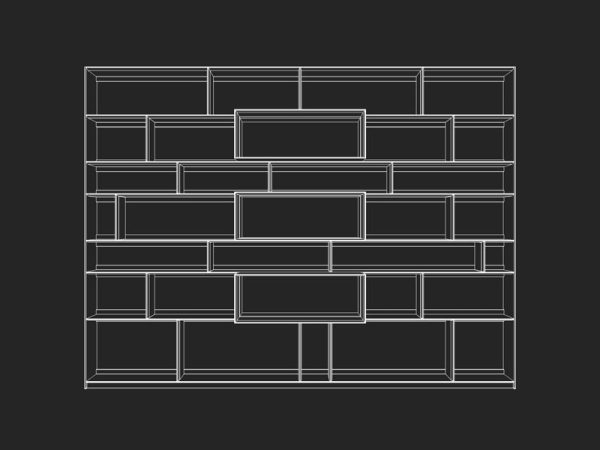 B and B bookcase 12 with books