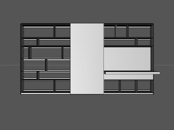 B and B bookcase 21 with books