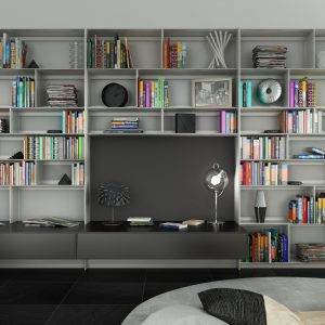 B and B bookcase 27 with books