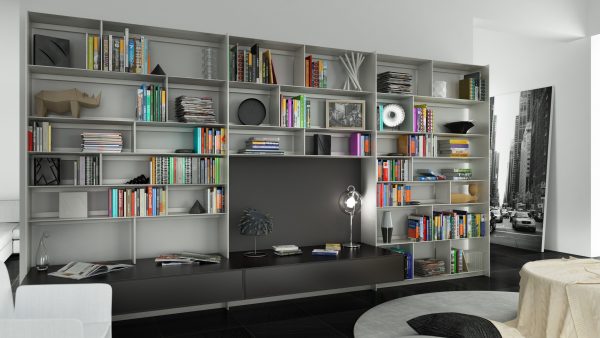 B and B bookcase 27 with books