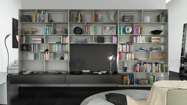 B and B bookcase 27 with books