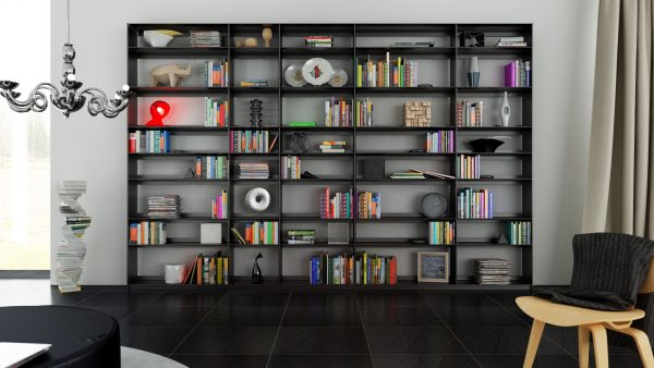 B and B bookcase 30 with books