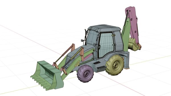 Backhoe Loader 3D Model