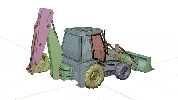 Backhoe Loader 3D Model