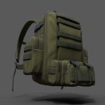 Bagpack human scifi military