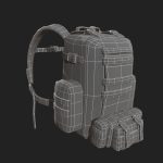 Bagpack human scifi military