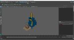 Bailing Machine Blue with Cardboard Briquette