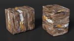 Bailing Machine Blue with Cardboard Briquette