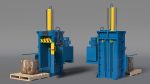 Bailing Machine Blue with Cardboard Briquette