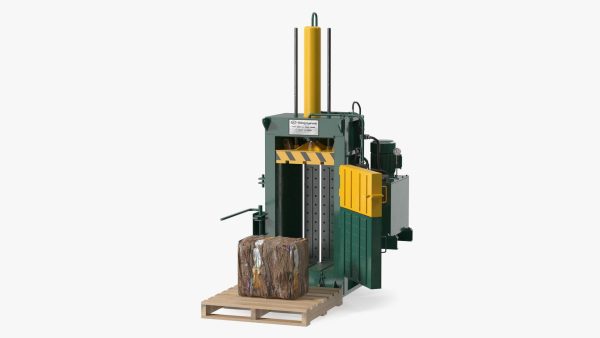 Bailing Machine Green with Cardboard Briquette