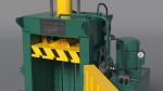 Bailing Machine Green with Cardboard Briquette