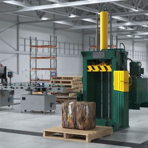 bailing-machine-green-with-cardboard-briquette-3d-model-3d54605544
