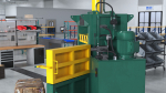 Bailing Machine Green with Cardboard Briquette