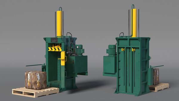 Bailing Machine Green with Cardboard Briquette