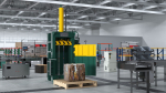 Bailing Machine Green with Cardboard Briquette