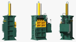 Bailing Machine Green with Cardboard Briquette