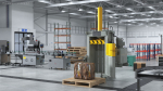 Bailing Machine Grey with Cardboard Briquette