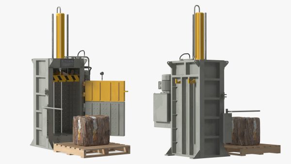 Bailing Machine Grey with Cardboard Briquette
