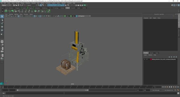 Bailing Machine Grey with Cardboard Briquette