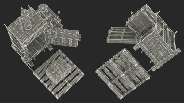 Bailing Machine Grey with Cardboard Briquette