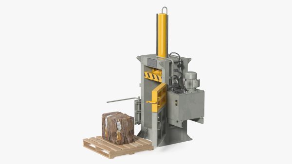 Bailing Machine Grey with Cardboard Briquette