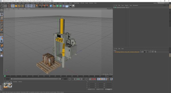 Bailing Machine Grey with Cardboard Briquette