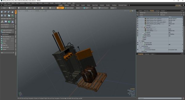 Bailing Machine Grey with Cardboard Briquette