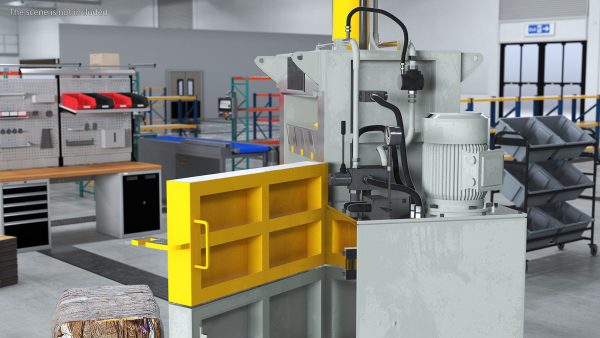 Bailing Machine Grey with Cardboard Briquette