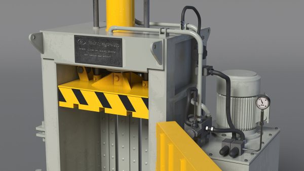 Bailing Machine Grey with Cardboard Briquette