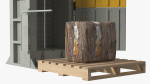 Bailing Machine Grey with Cardboard Briquette