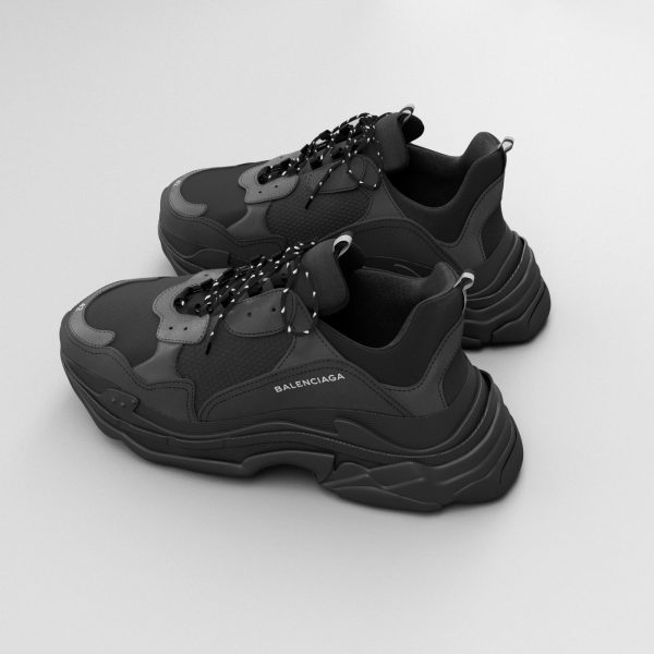 balenciaga triple s black