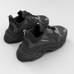 balenciaga triple s black