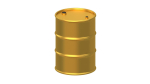 Barrel Gold And Stainless Steel