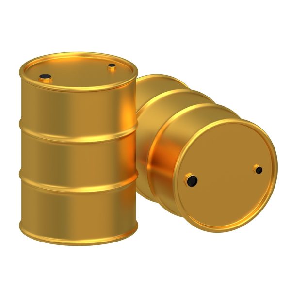 Barrel Gold And Stainless Steel