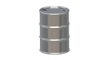 Barrel Gold And Stainless Steel