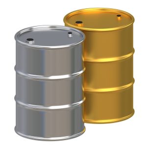 Barrel Gold And Stainless Steel