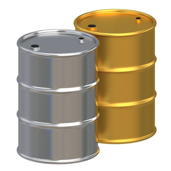Barrel Gold And Stainless Steel