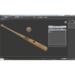 Baseball and Wooden Baseball Bat