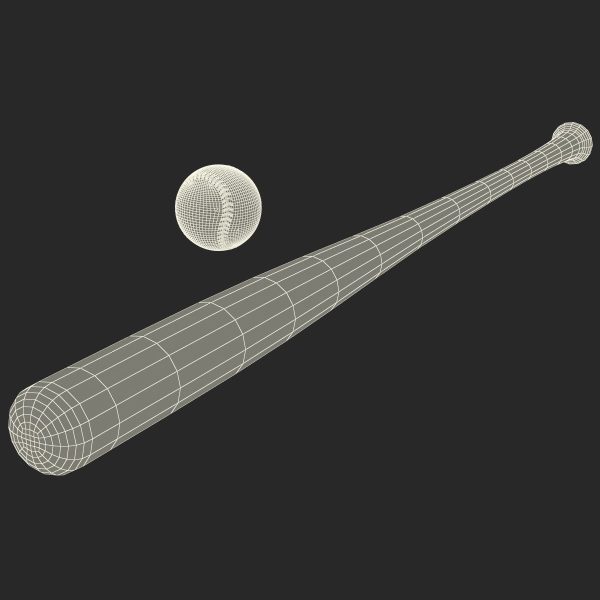Baseball and Wooden Baseball Bat