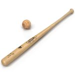Baseball and Wooden Baseball Bat